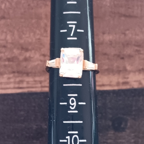 Gold Plated Silver Cubic Zirconia Ring - Picture 10 of 10